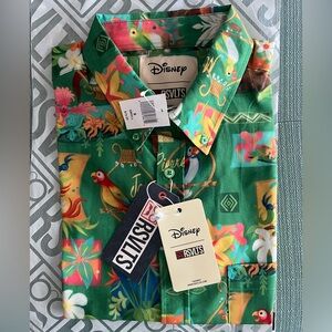 Disney Parks Enchanted Tiki Room RSVLTS Shirt Jungle 2025 Green Button down